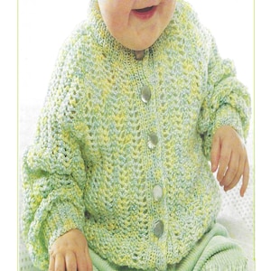 Baby Cardigan Knitting Pattern: DK yarn (Instant PDF Download) 14