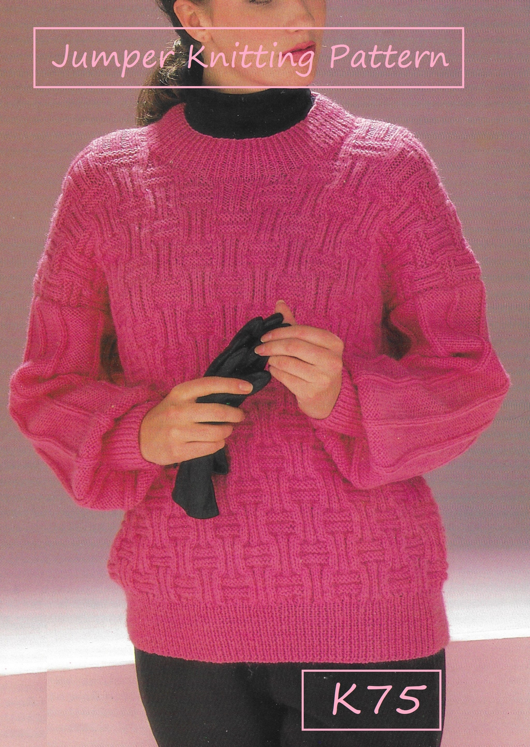 Jumper Knitting Pattern (PDF Pattern) K75 - Etsy