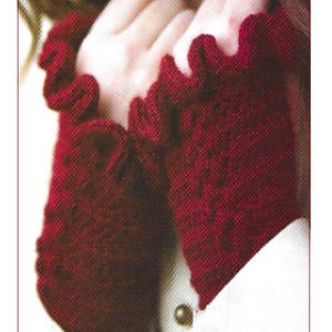 Wrist Cuffs Crochet Pattern, Elegant Fingerless Mitts, DK Yarn Hand Warmer, PDF Download (CA54)