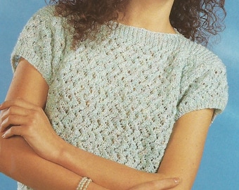 Dames vintage DK zomertopje breipatroon pdf-download (K60)