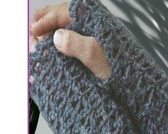 Instant Download - PDF- Beautiful Fingerless Gloves/ Wrist Warmers Crochet Pattern (CA10)