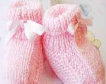 Instant Download - PDF-  Beautiful Baby Booties Knitting Pattern (271)