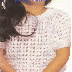 Instant Download - PDF- Beautiful Lace Sweater Jumper Knitting Pattern (62)