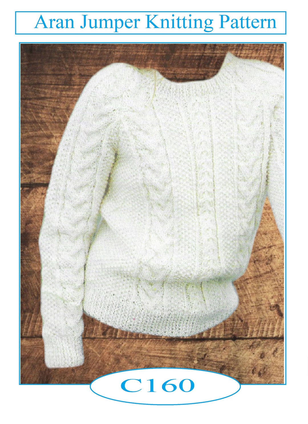 Boys Vintage Aran Cable Jumper Knitting Pattern PDF Download (C160) - Etsy