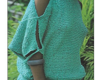 Off Shoulder Top Knitting Pattern: Vintage Cotton Knit (PDF Pattern)