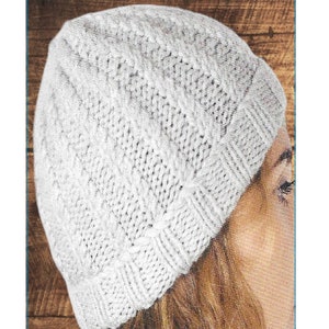 Instant Download - PDF- Beautiful Aran Hat Knitting Pattern (KA57)