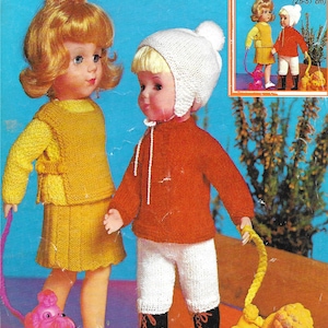 Instant Download - PDF- Beautiful Dolls Set Knitting Pattern (Doll 12)