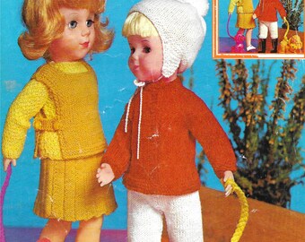 Instant Download - PDF- Beautiful Dolls Set Knitting Pattern (Doll 12)