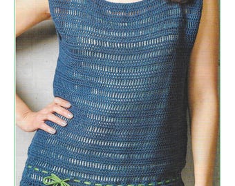 Patrón de top de crochet (patrón PDF) AD165