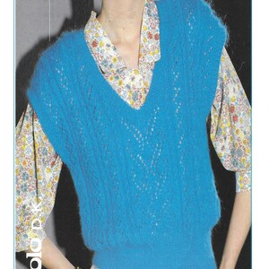 Instant Download - PDF-  Beautiful V. Neck Top Knitting Pattern (K422)