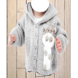 PnAPatterns - Instant Download - PDF-  Beautiful Hooded Jacket Knitting Pattern (394)