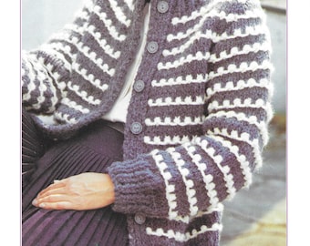 Super Chunky Cardigan Knitting Pattern (PDF Download) K438