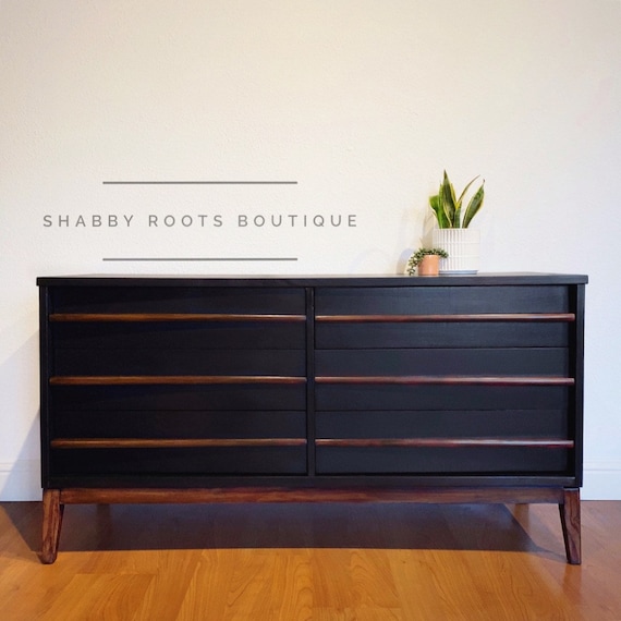 Mid century dresser sale black