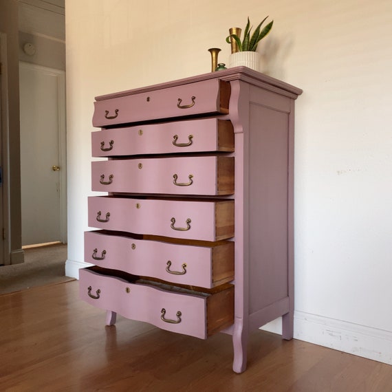 Pink tall dresser deals