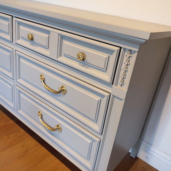 Vintage gray changing hot sale table