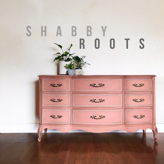 Sold Pink French Provincial Long Dresser Girls Nursery Etsy