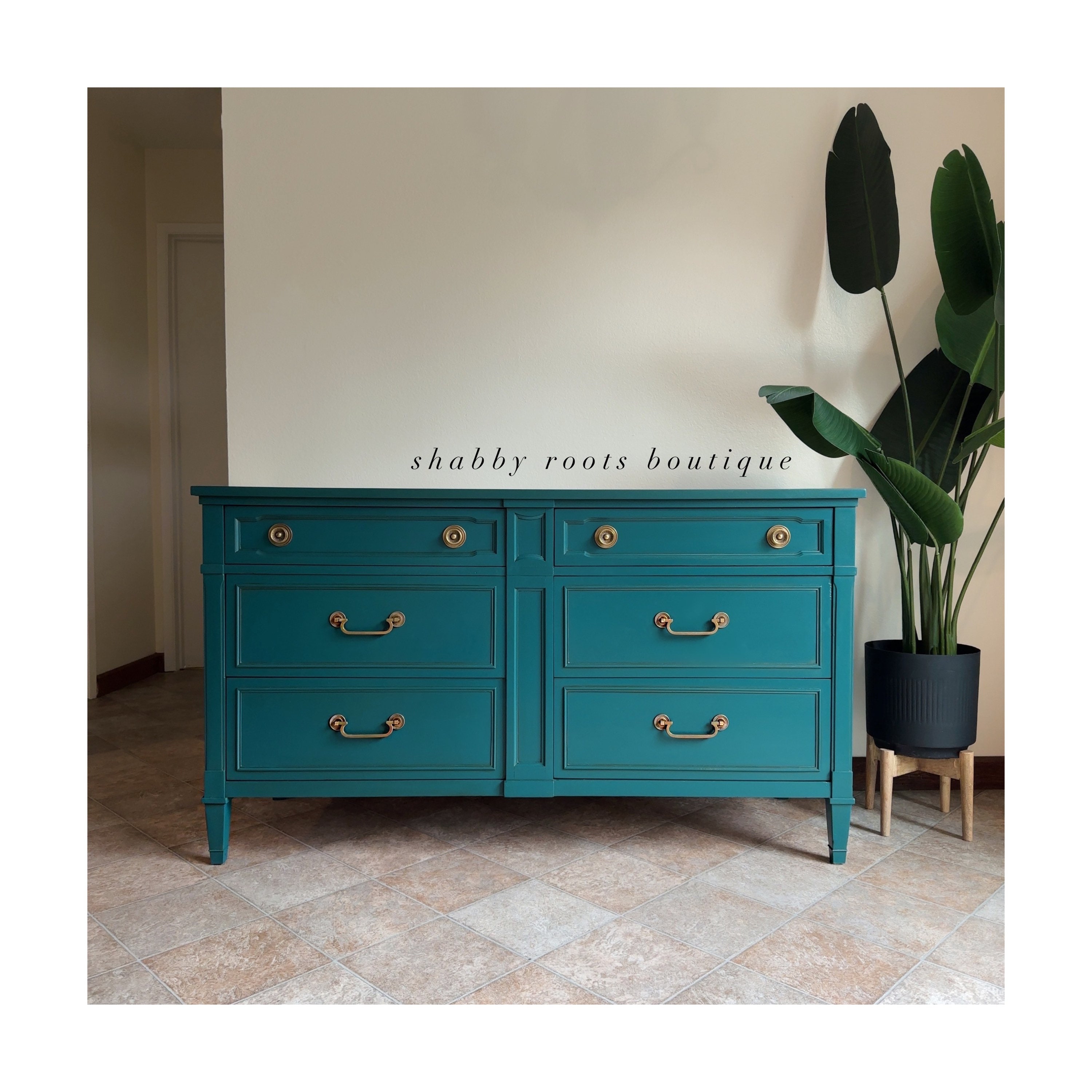 Blue green dresser discount