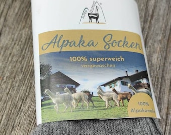 Alpaka "NATUR" Socken Strümpfe Dünn