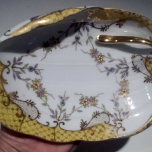 RARE Vintage Princeton China Japan Hand Decorated Dish c.1930s