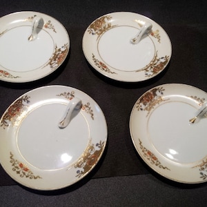 SALE! Set of (3) Noritake Morimura Hand Painted Lemon Serving Plates c.1920-1940
