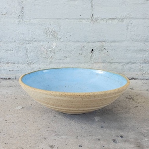 8" Marbled Stoneware Serving Bowl - Arctic Blue