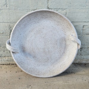 Large Wheel Thrown Serving Platter with Handles