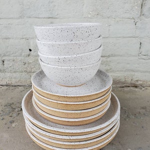 Made to Order 12 Piece Dinnerware Set Wheel Thrown Stoneware