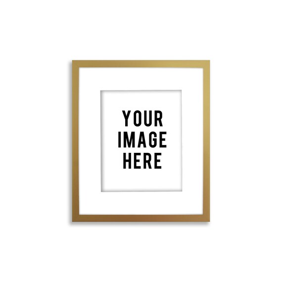 Frame Mockup Gold Frame White Background Stock Photography Art