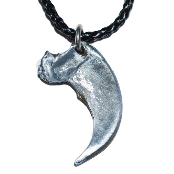 Cavebear Claw Necklace (Metal - Fossil Replica) 1 1/4 inch #10060 2o