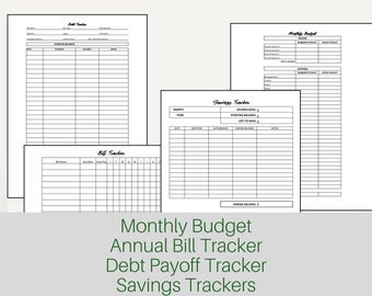 Family Budget Planner Budget Printable Financial Planner Budget Tracker Bill Tracker Budget Binder Expense Tracker Home Management Binder