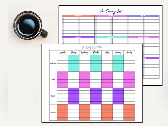 meal planner grocery list