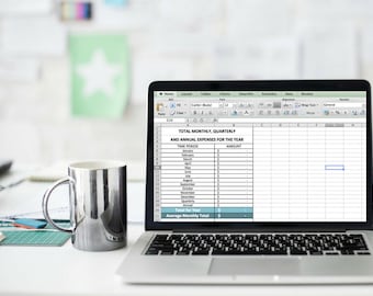 Annual Expense System Monthly Bill Tracker Excel Expense Tracker Excel Annual Budget Template Monthly Budget Instant Download Excel Download