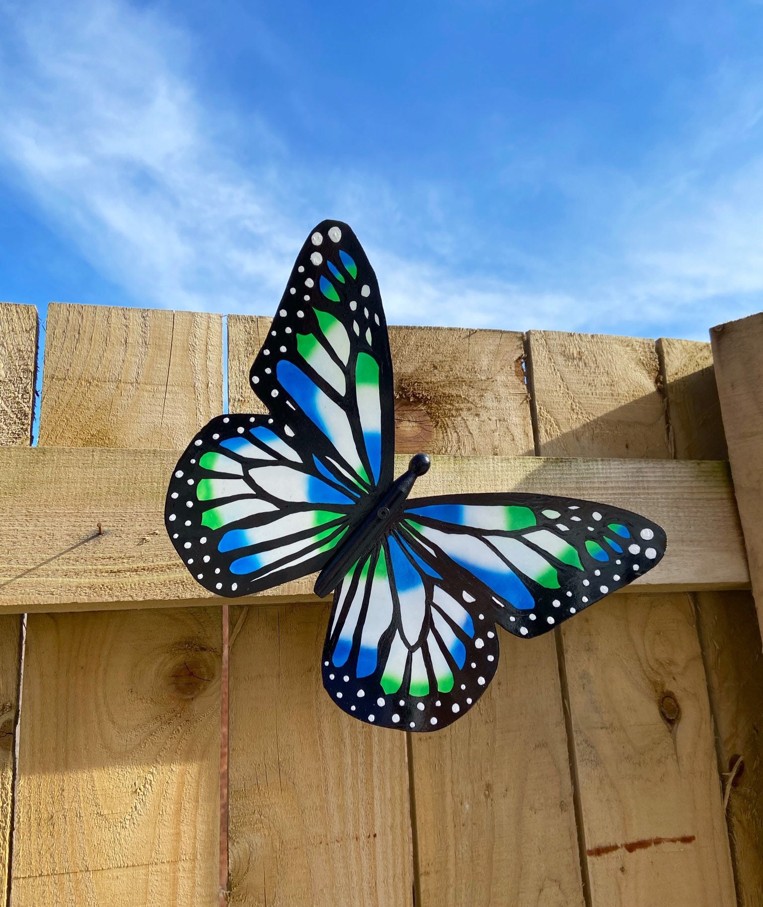 Butterfly Garden Art Gardening Gift Metal Sculpture Etsy