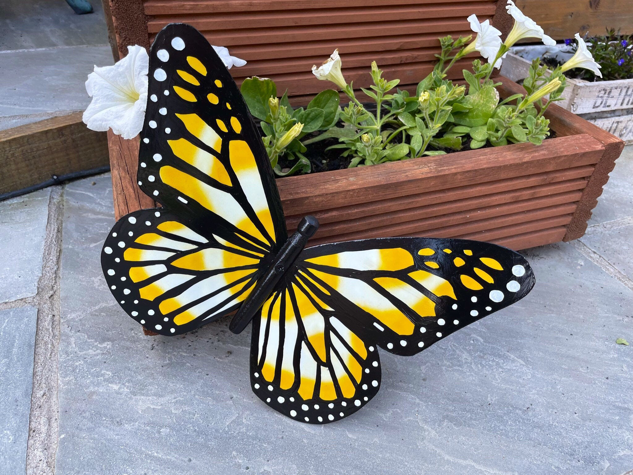 Butterfly Garden Wall Art Metal Butterfly Garden Ornaments Etsy