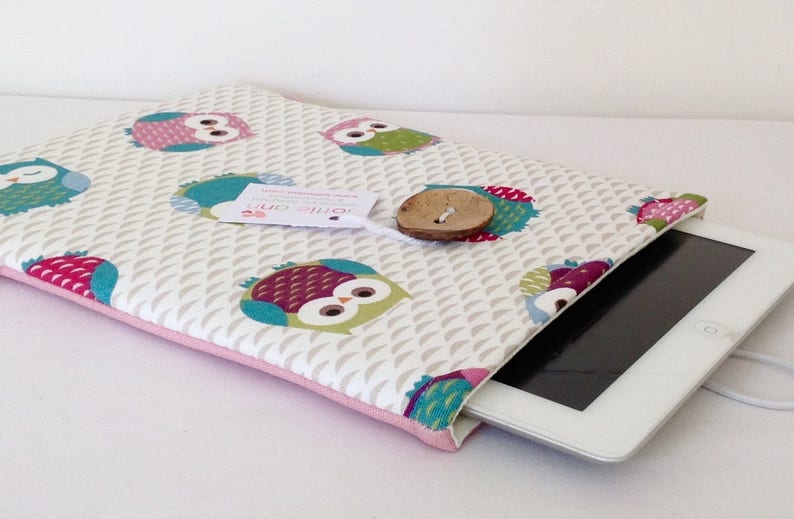 Tablet Sleeve iPad Case Owls iPad Cover Tablet Cover iPad Cover Fabric iPad Cover Tablet Case Tablet Cover Fabric iPad Sleeve