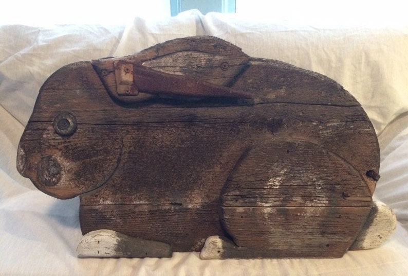Rustic Wood Rabbit Mailbox Primitive Folk Art Repurpose for Etsy