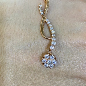 14kt Rose Gold Diamond Floral Journey Pendant