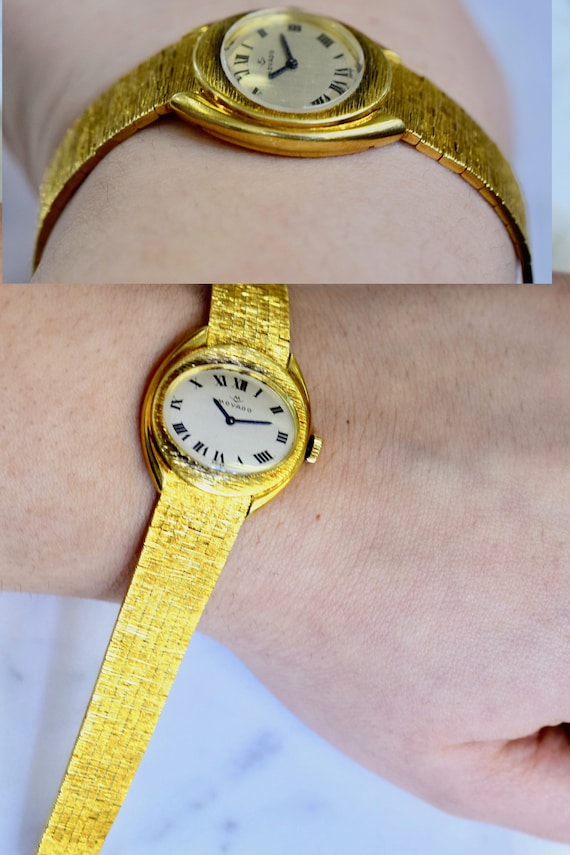 Vintage 18kt Yellow Gold Movado Lady's Wristwatch - image 9