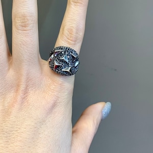 14kt White Gold Black Diamond Ring