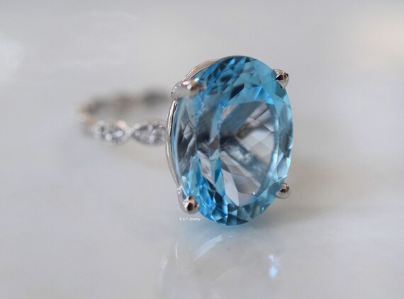 sale 14k white gold 12 33 carat oval swiss blue topaz and sale 14k white gold 12 33 carat oval swiss blue topaz and