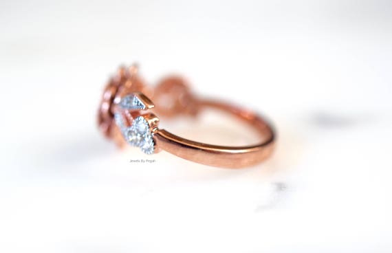 dress rings rose gold Rose Gold Cushion Cut Engagement Ring main image 1