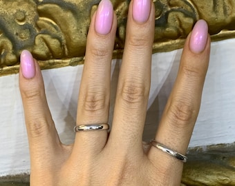 3mm 14kt White Gold Classic Wedding Bands