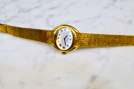 Vintage 18kt Yellow Gold Movado Lady's Wristwatch - image 3