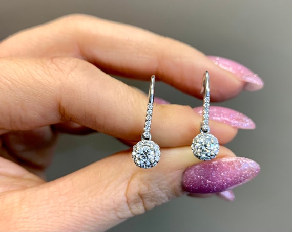 Aretes de Oro, Oro Blanco y Rosa con Diamante para Mujer