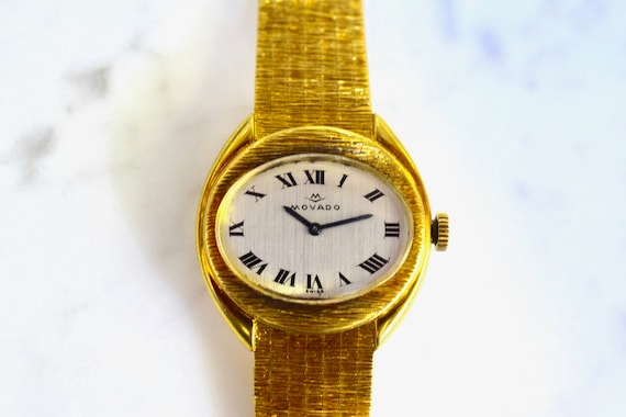 Vintage 18kt Yellow Gold Movado Lady's Wristwatch - image 4