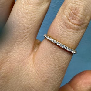 Dainty 14kt Yellow Gold Diamond Band