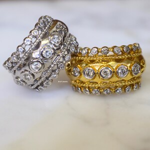 14kt White Or Yellow Gold Diamond Bezel Band
