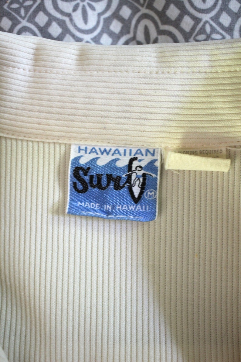 80/'s Shirt 80/'s Surf Motif Button Up Summer Shirt
