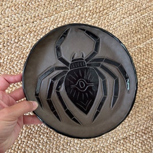Spider Spirit Plates 8 inch plates Matte Deep Brown Clay with Black Shiny Glaze Sold Separately Burnt Thistle image 3