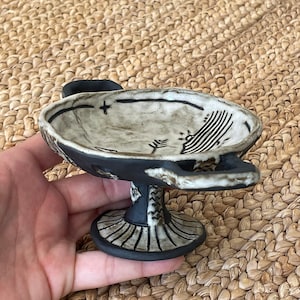 Chalice - Handbuilt Ceramic Drinking Vessel with Handles - Burnt Thistle Ceramics